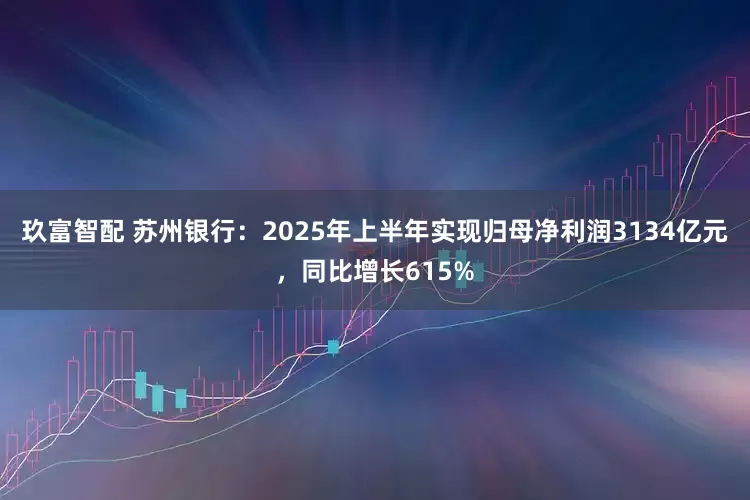 玖富智配 苏州银行：2025年上半年实现归母净利润3134亿元，同比增长615%